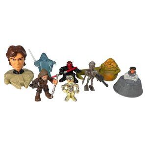 STAR WARS Mix lot Galactic Heroes‎ JABBA Rancor LUKE C3PO 2001